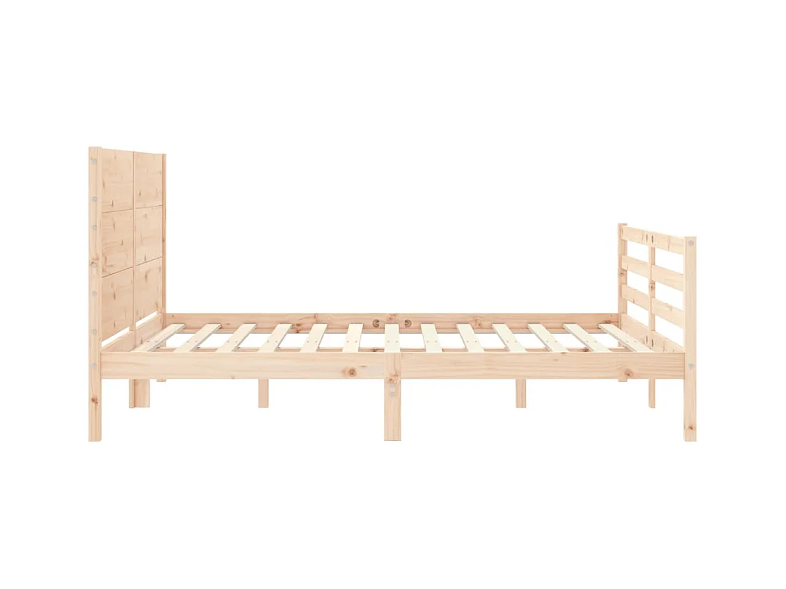 Cadre de lit sans matelas 160x200 cm bois massif