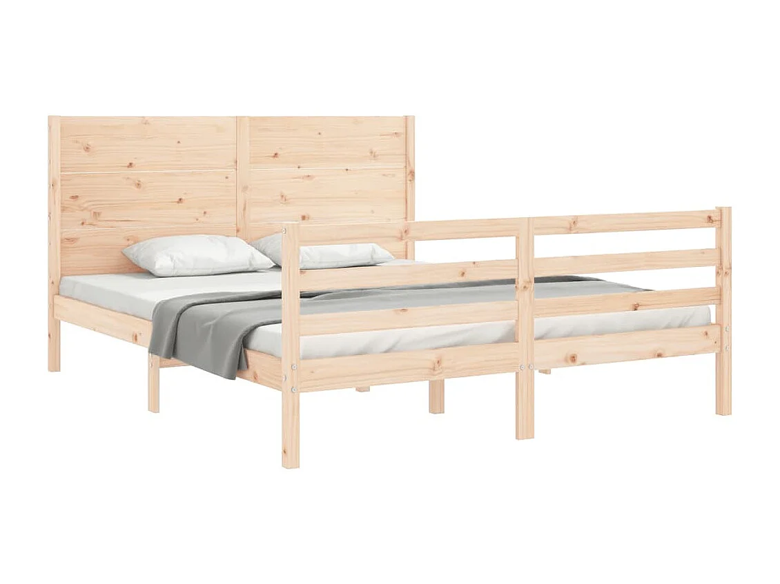 Cadre de lit sans matelas 160x200 cm bois massif