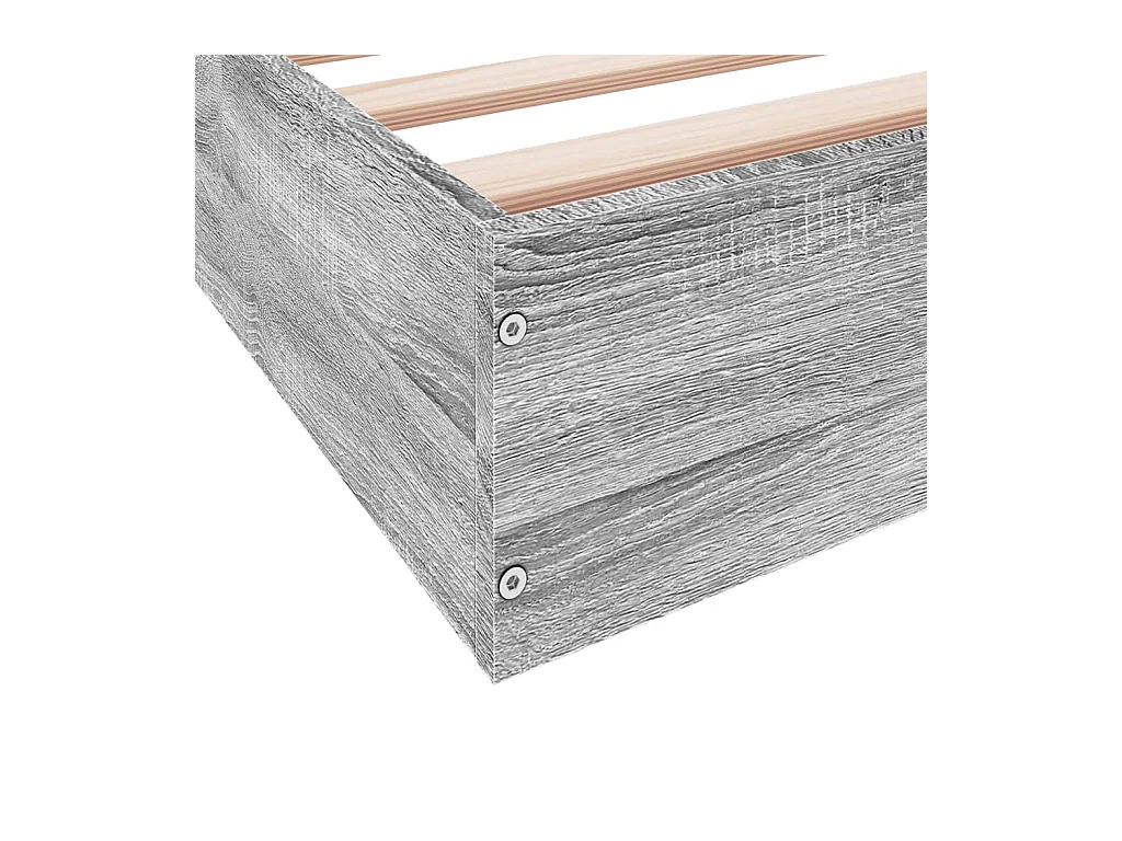 Cadre de lit sans matelas sonoma gris 140x200 cm