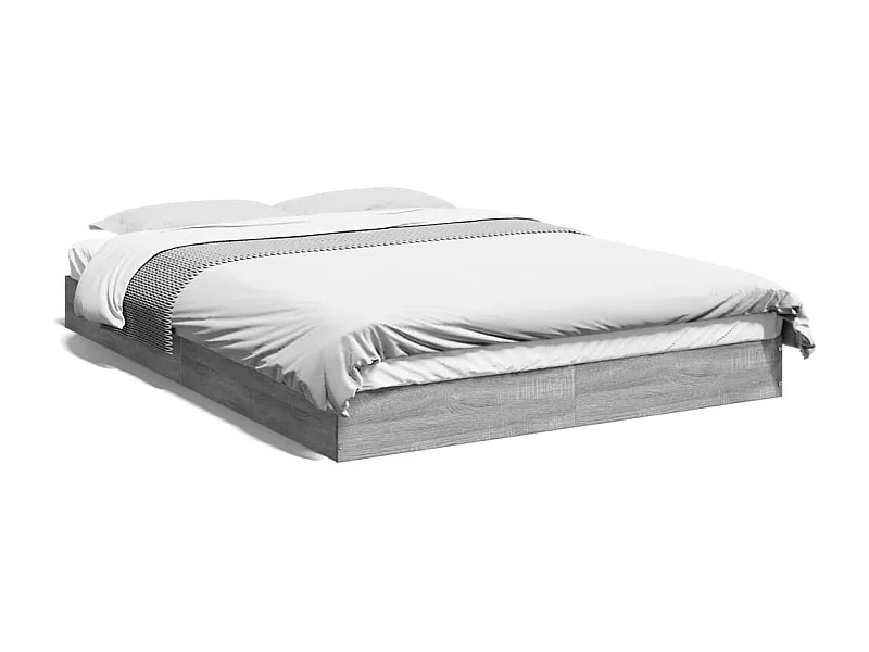 Cadre de lit sans matelas sonoma gris 140x200 cm