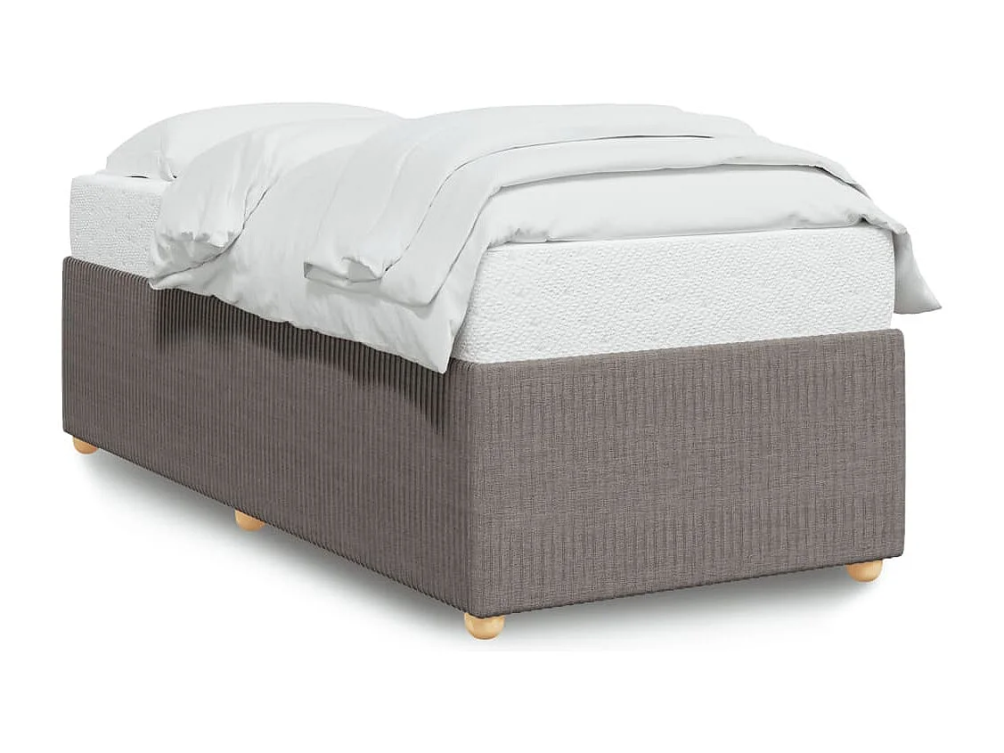 Cadre de lit sans matelas taupe 90x190 cm tissu