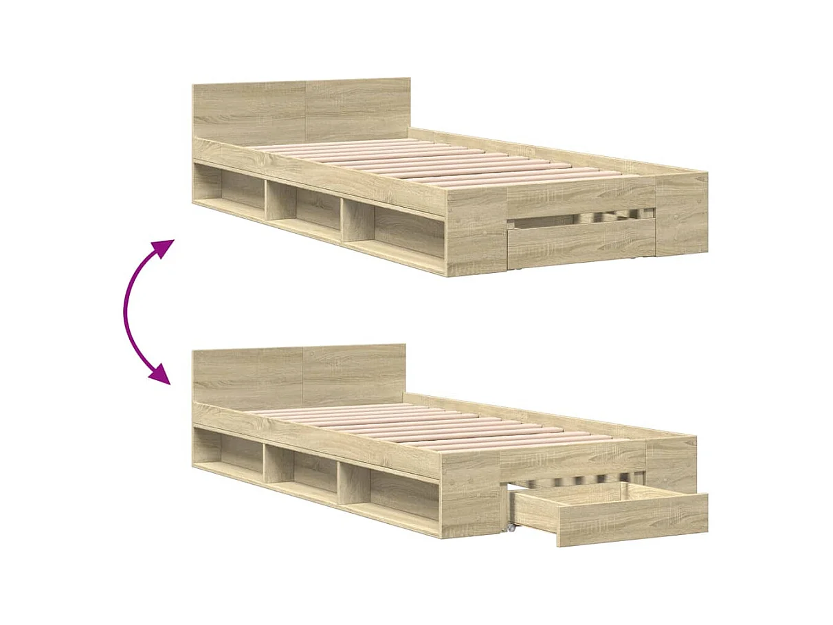 Giroletto Cassetto Rovere Sonoma 75x190 cm Legno Multistrato