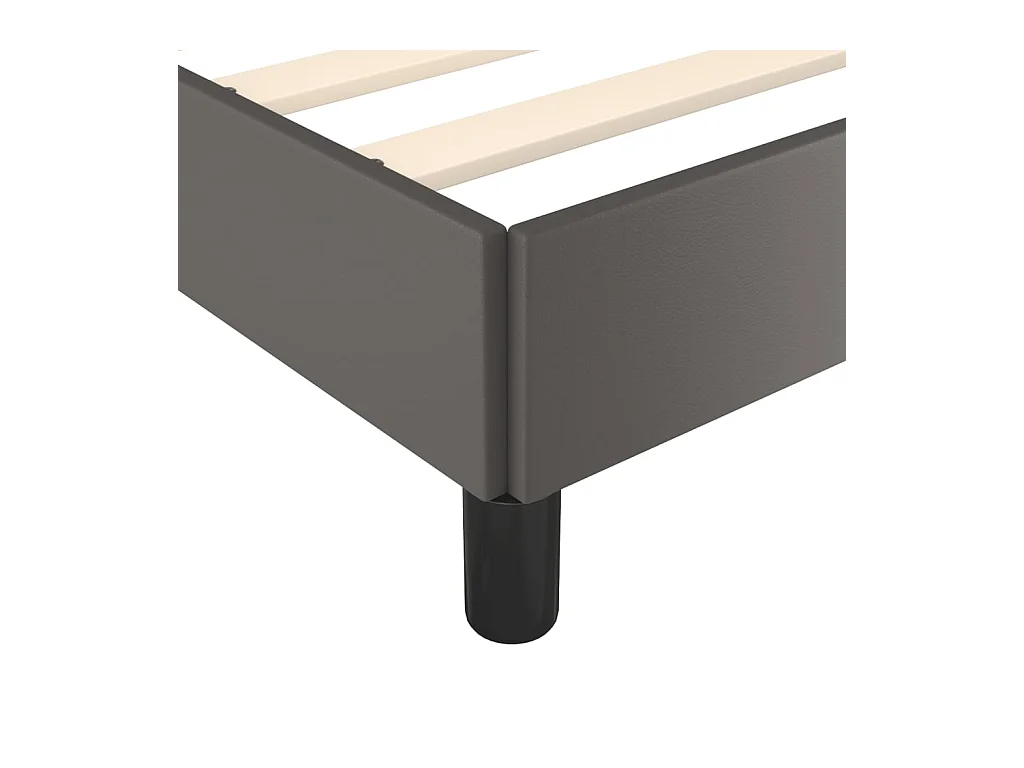 Cadre de lit sans matelas gris 100x200 cm similicuir