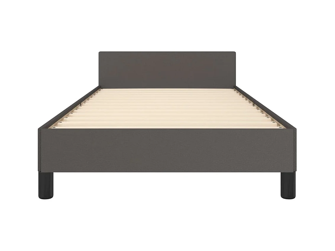 Cadre de lit sans matelas gris 100x200 cm similicuir