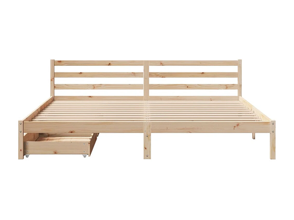 Cadre de lit sans matelas 200x200 cm bois massif de pin