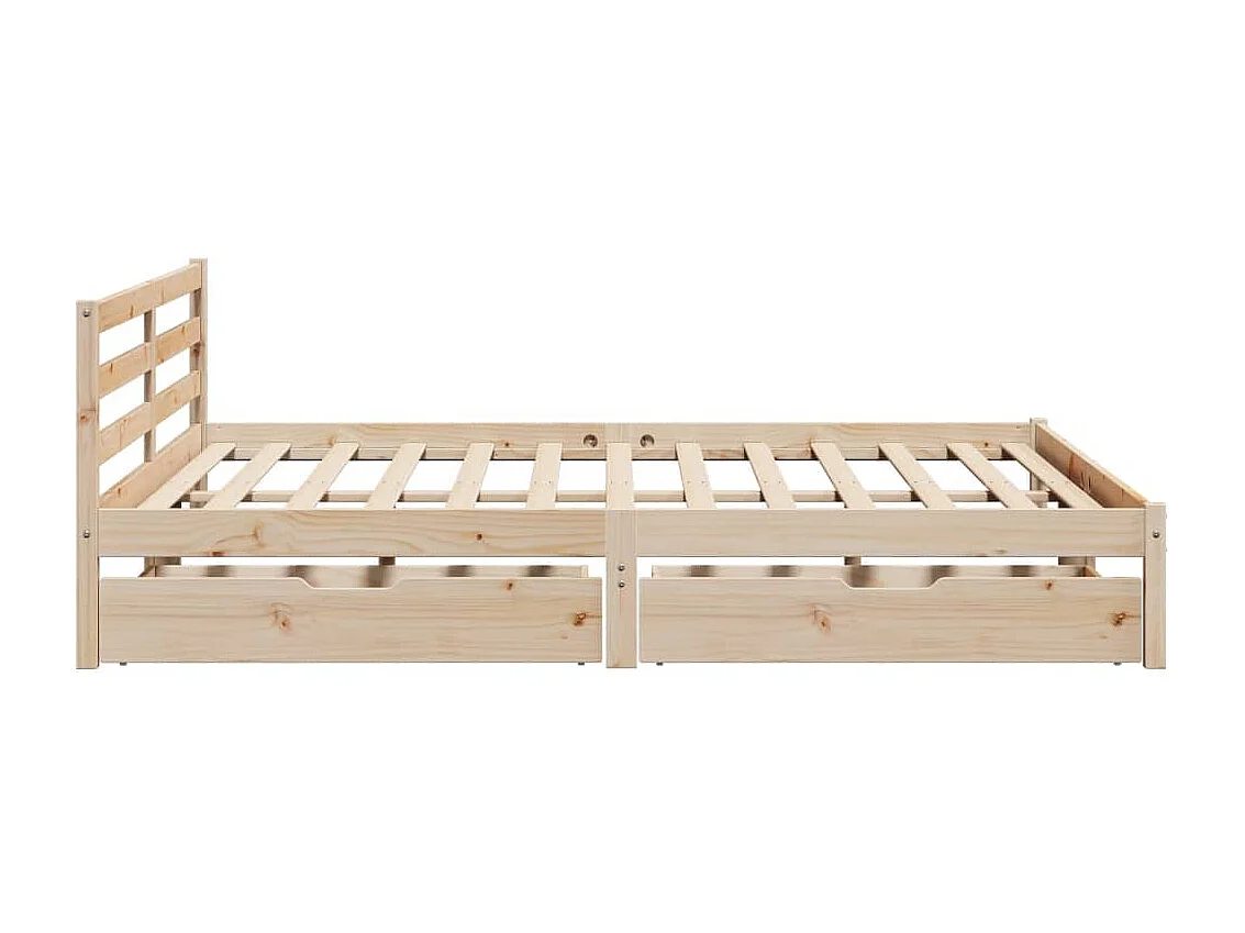 Cadre de lit sans matelas 200x200 cm bois massif de pin