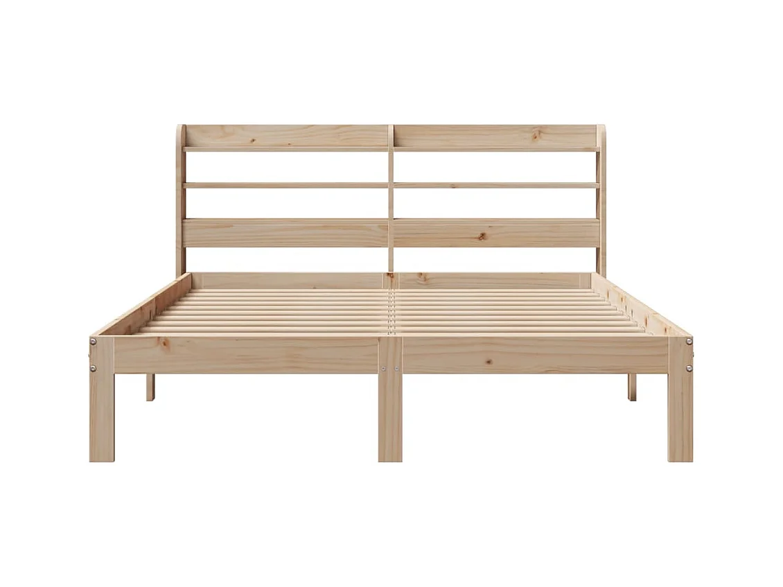 Estrutura de cama com cabeceira 120x200 cm pinho maciço