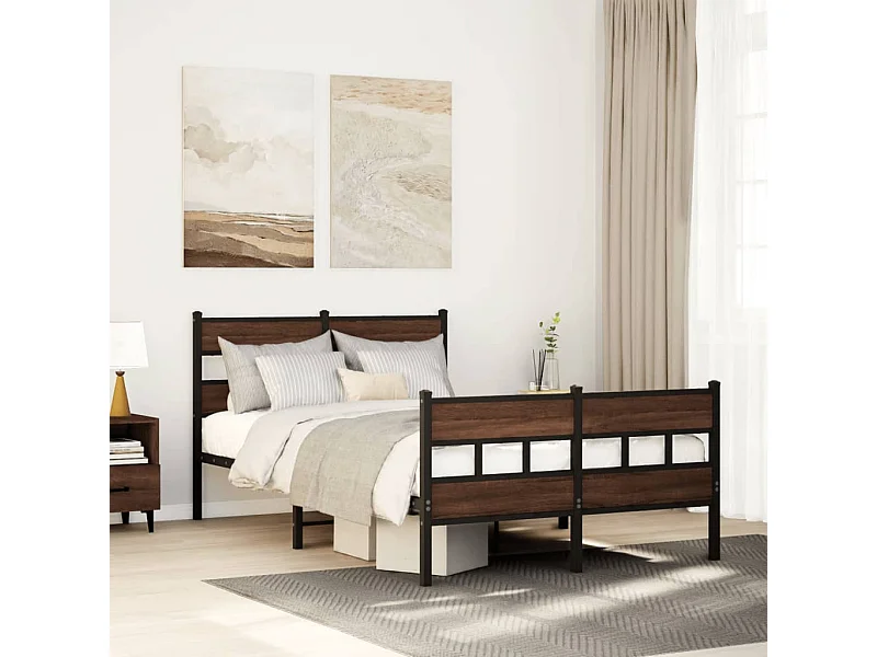 Estructura de cama con cabecero y pie sin colchón 120x190 cm