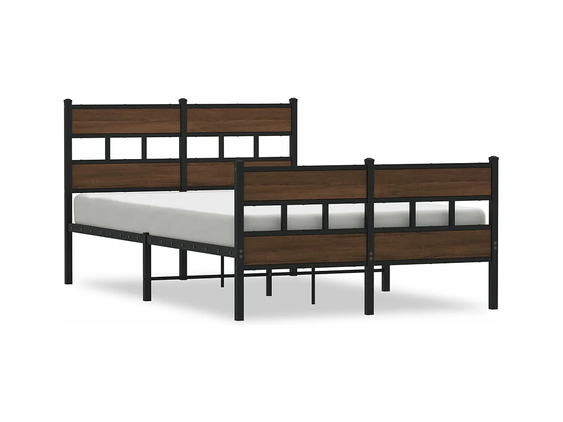 Estructura de cama con cabecero y pie sin colchón 120x190 cm