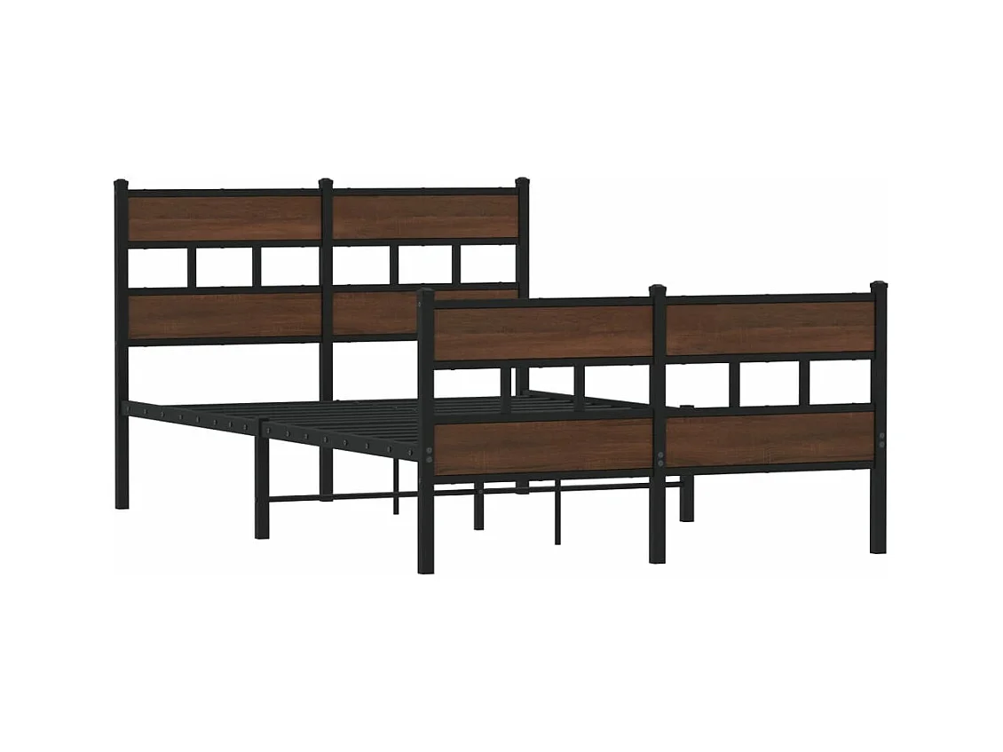 Estructura de cama con cabecero y pie sin colchón 120x190 cm