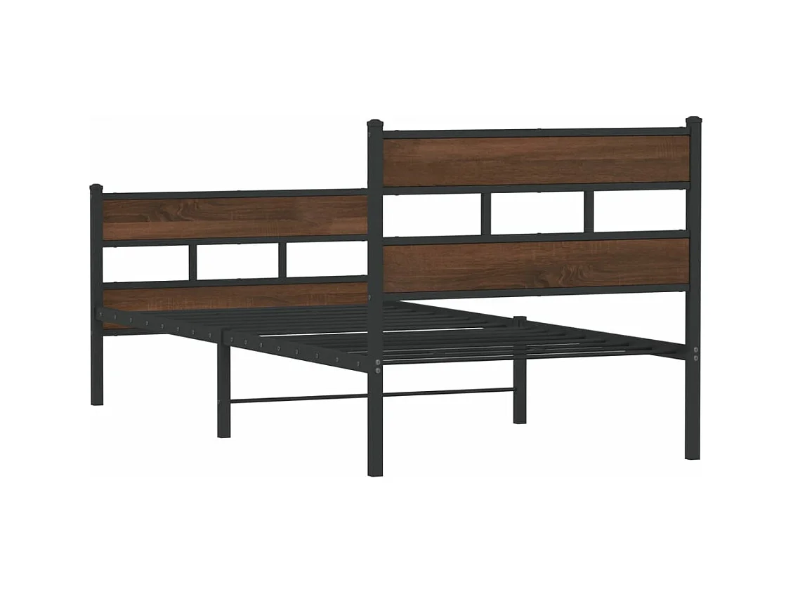 Estructura de cama con cabecero y pie sin colchón 120x190 cm