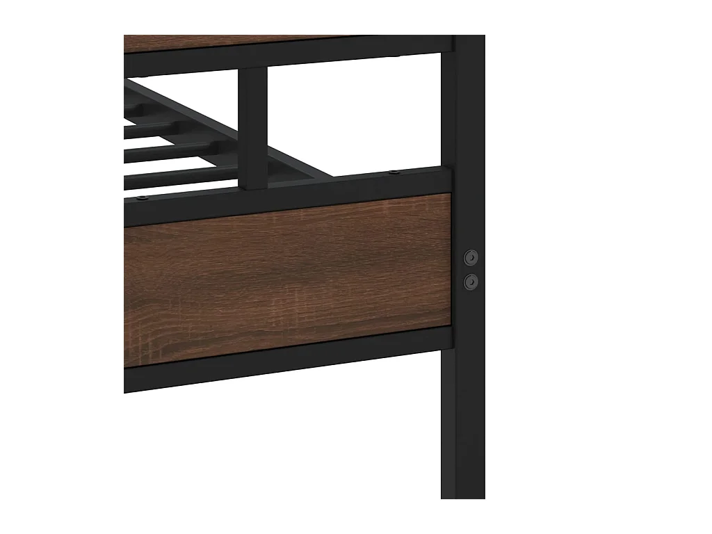 Estructura de cama con cabecero y pie sin colchón 120x190 cm