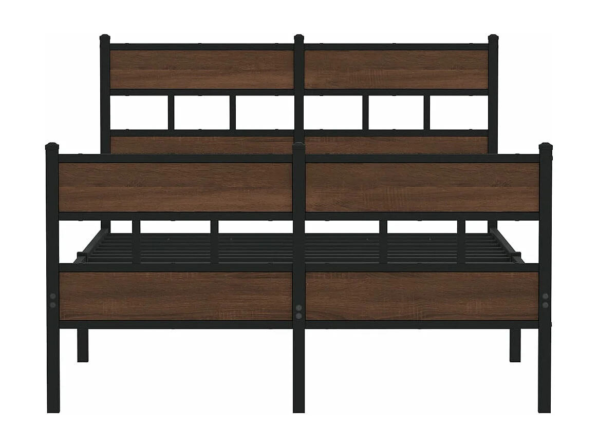 Cadre de lit sans matelas avec tête de lit et pied de lit