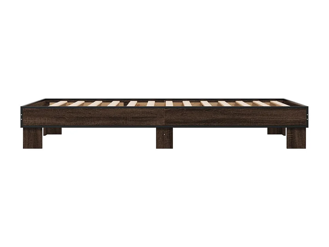 Cadre de lit sans matelas chêne marron 75x190 cm