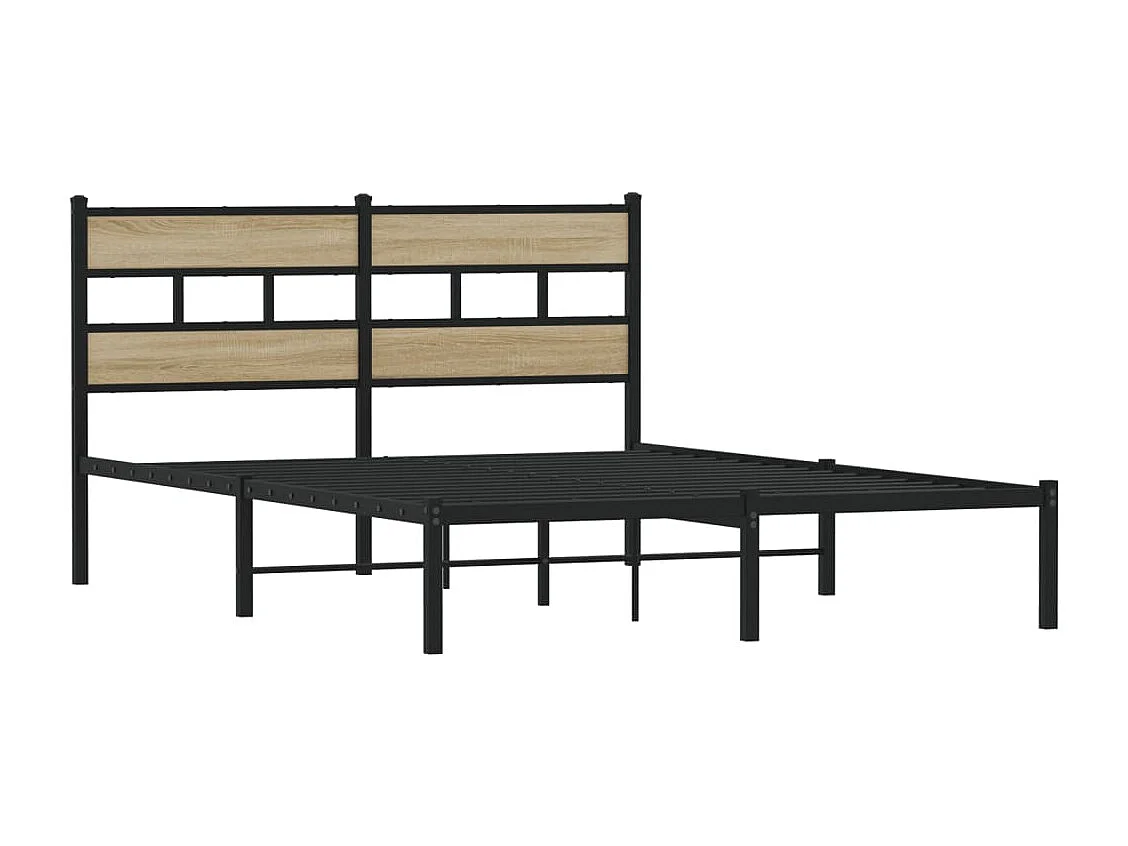 Giroletto senza Materaso in Metallo Rovere Sonoma 140x200 cm