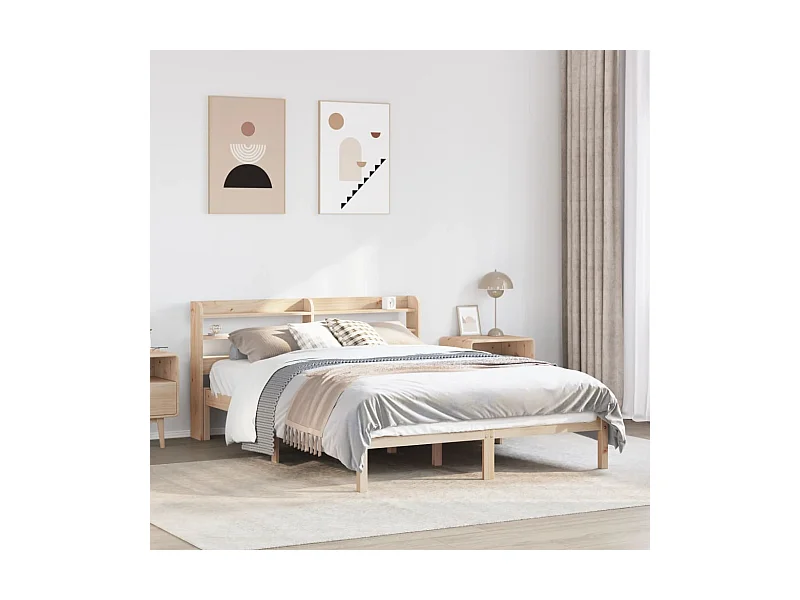 Cama sem colchão 120x200 cm madeira de pinho maciça
