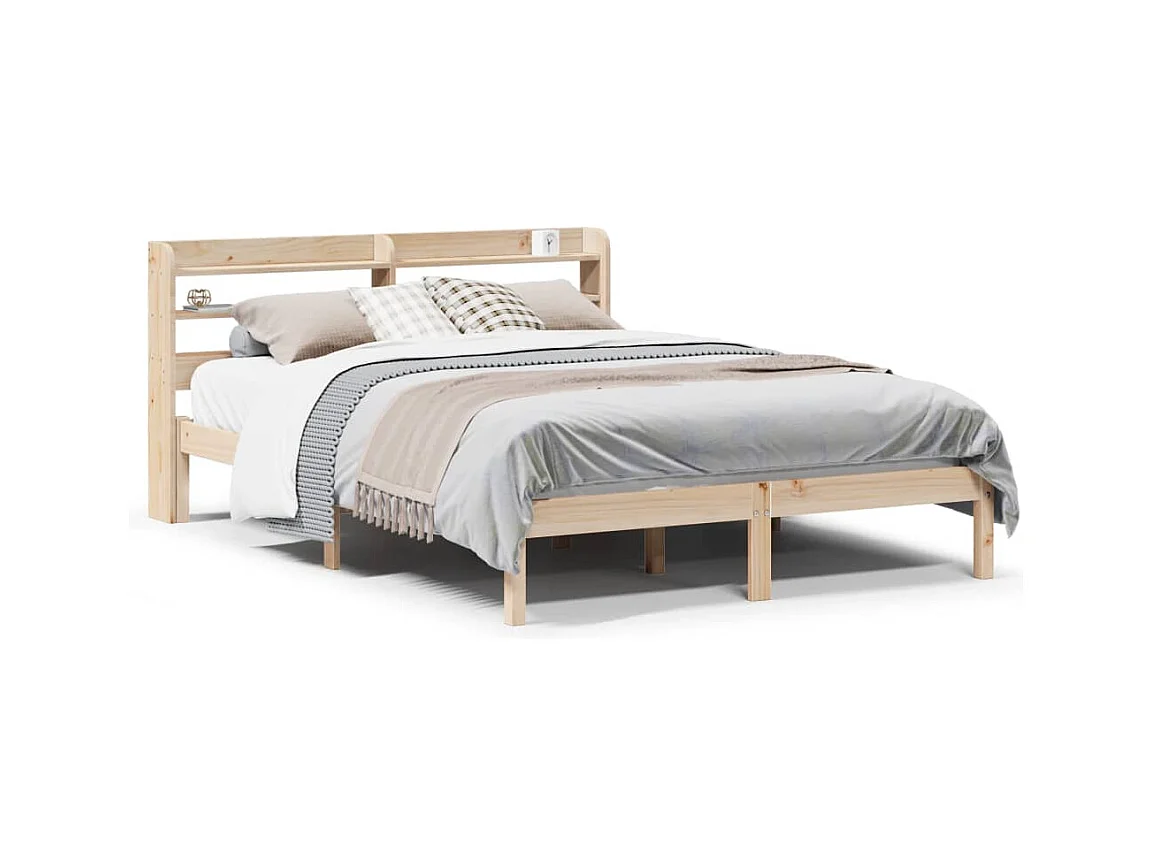 Letto senza Materasso 120x200 cm in Legno Massello di Pino