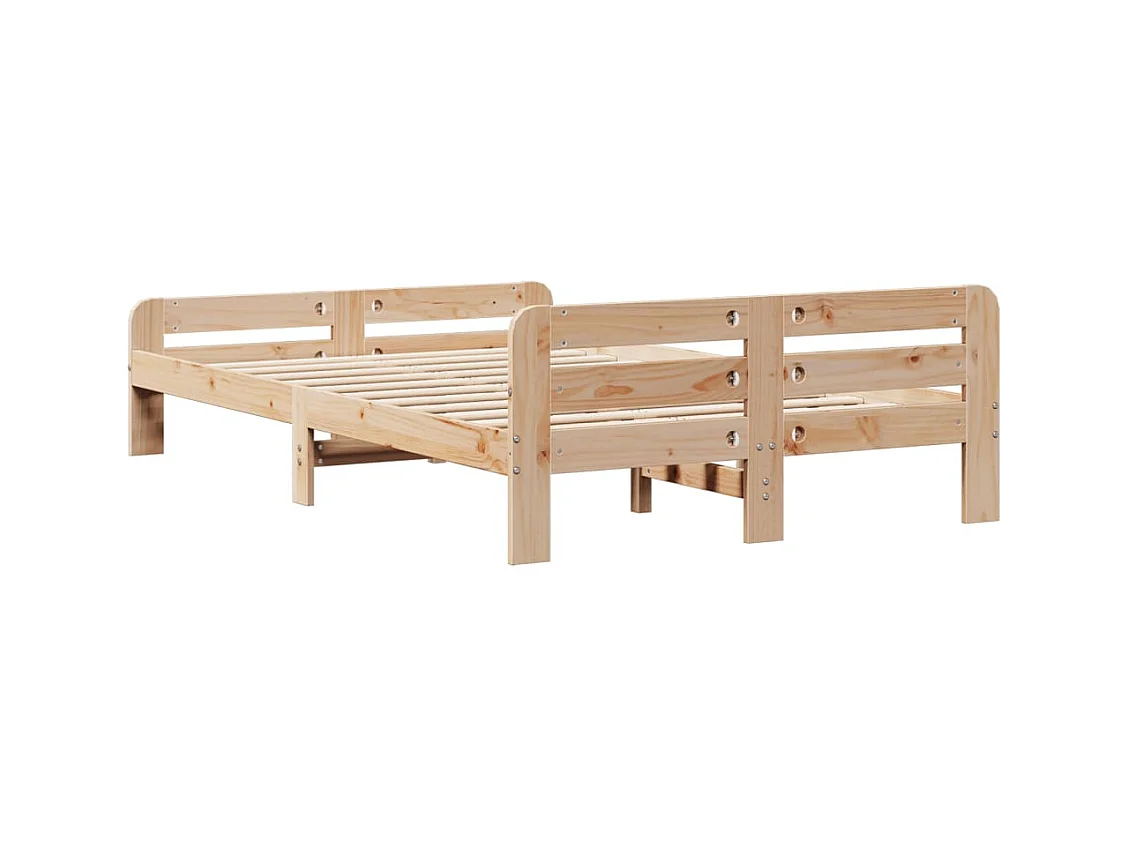 Cadre de lit sans matelas 120x200 cm bois de pin massif