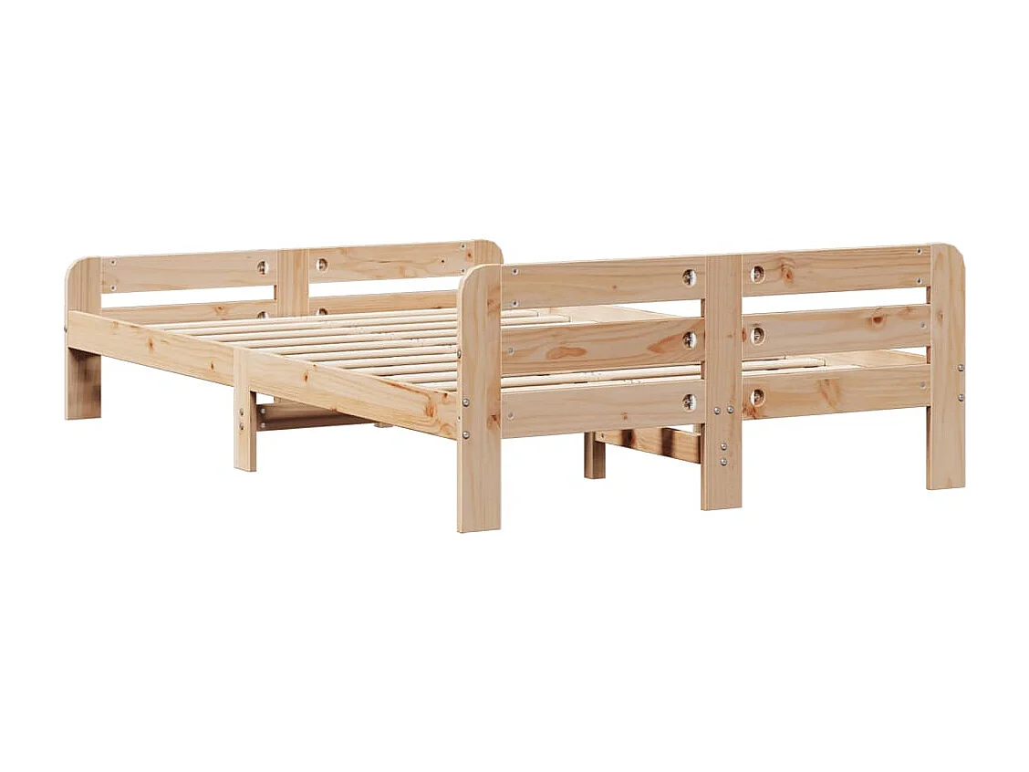 Cadre de lit sans matelas 120x200 cm bois de pin massif