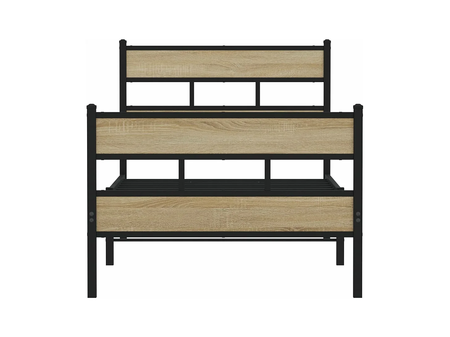 Cadre de lit en métal sans matelas chêne sonoma 80x200 cm