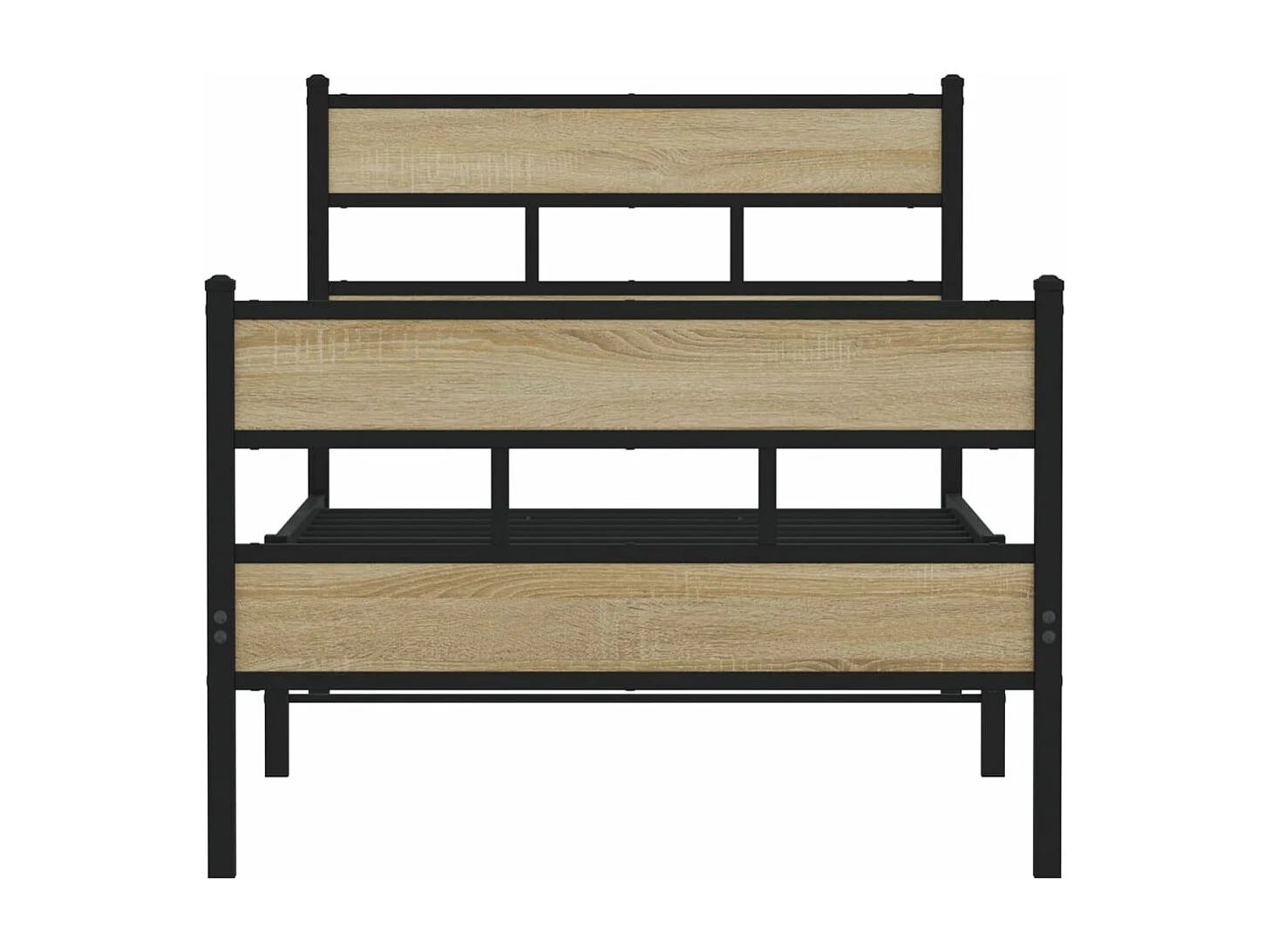 Cadre de lit en métal sans matelas chêne sonoma 80x200 cm
