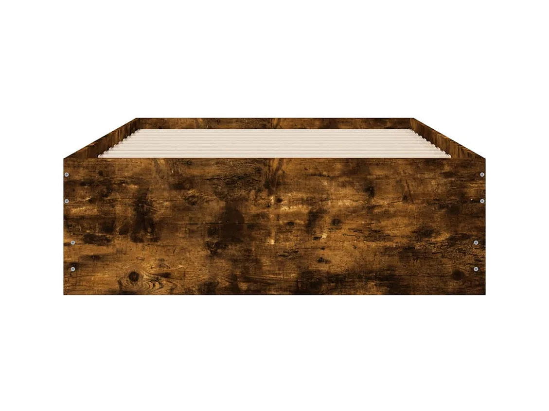 Cama con cajones madera de ingeniería roble ahumado 100x200 cm