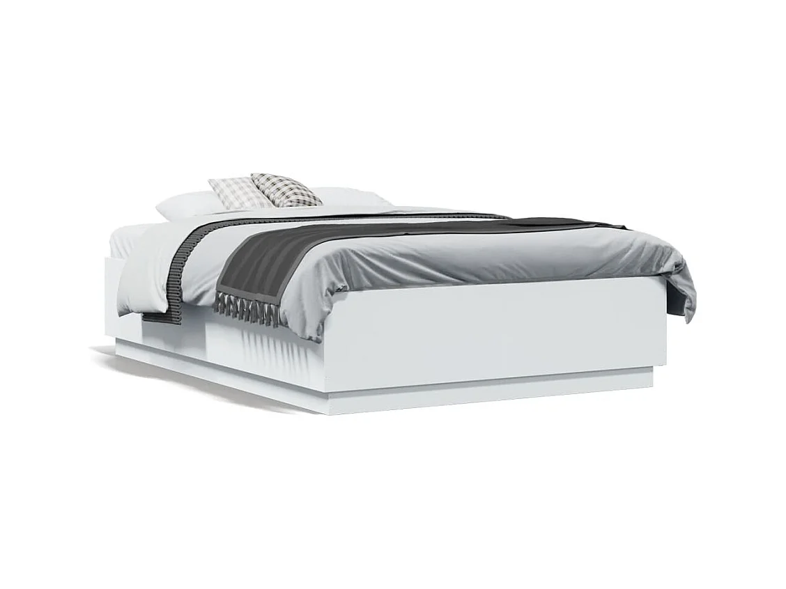 Cadre de lit sans matelas blanc 120x190 cm