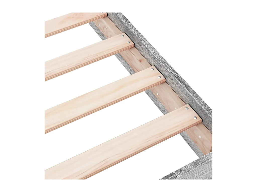 Cadre de lit sans matelas sonoma gris 150x200 cm