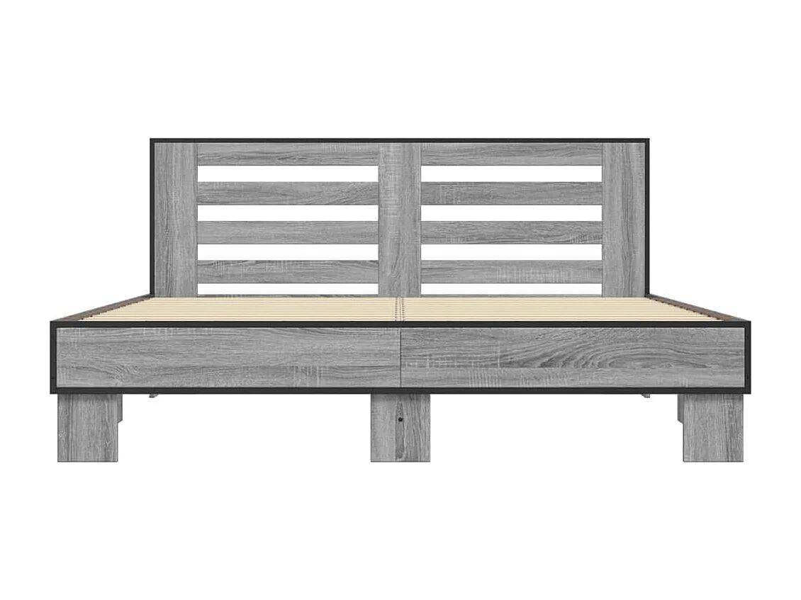 Giroletto Grigio Sonoma 150x200 cm in Legno Multistrato Metallo