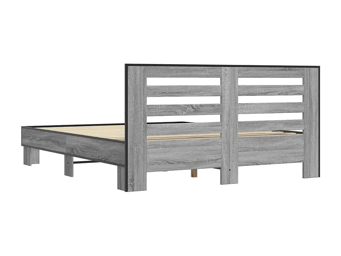 Giroletto Grigio Sonoma 150x200 cm in Legno Multistrato Metallo