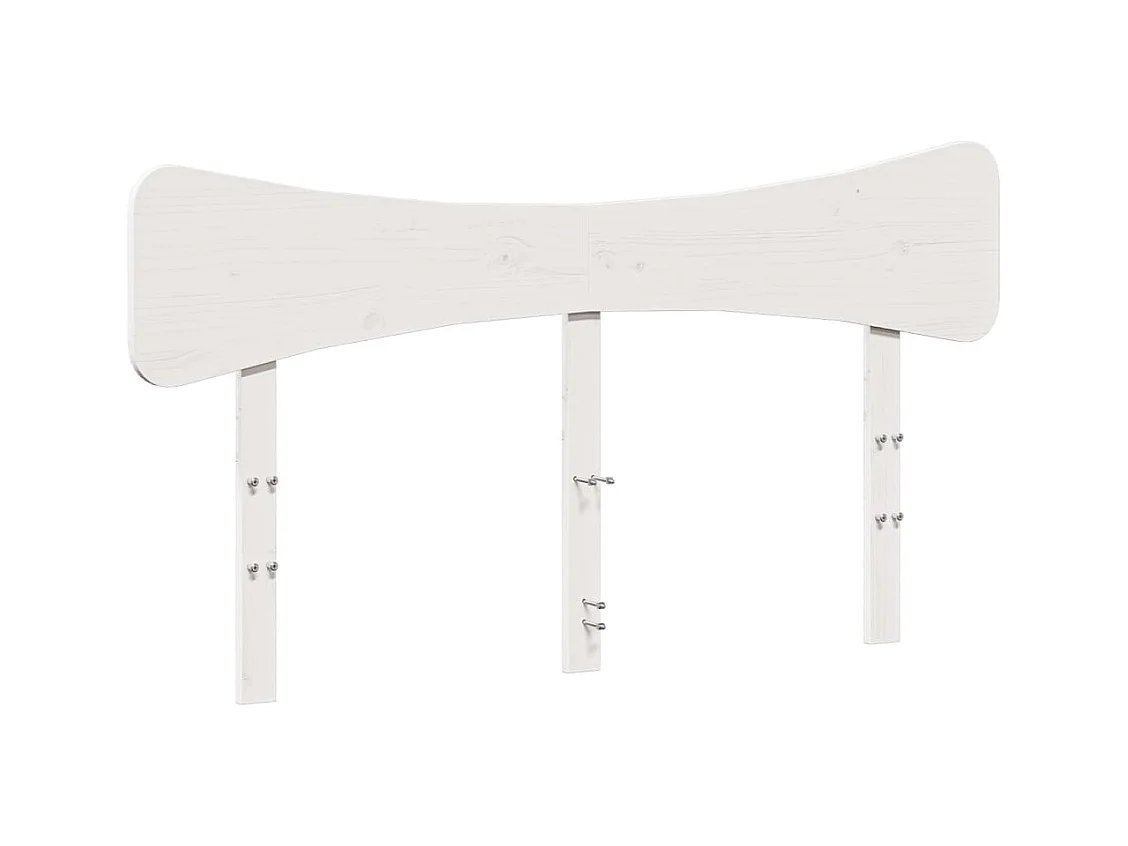 Bedframe zonder matras massief grenenhout wit 140x200 cm