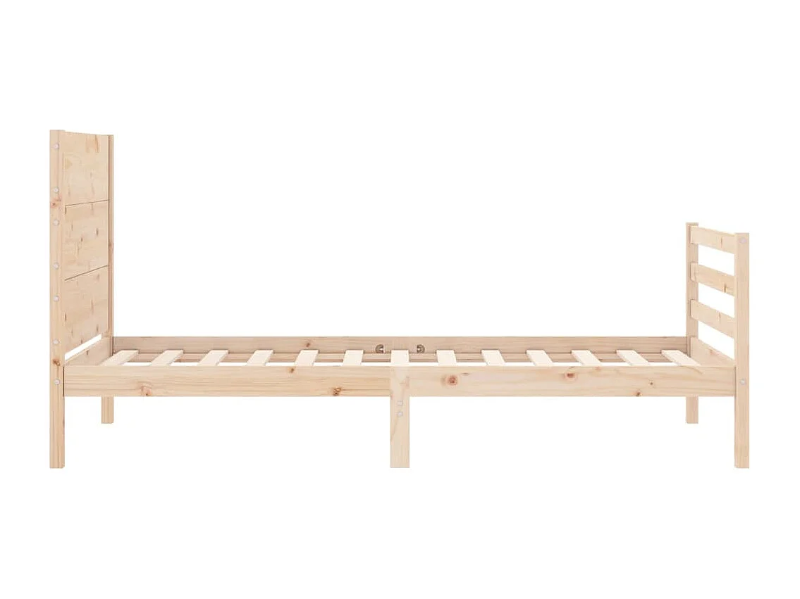 Bedframe met hoofdbord massief hout 2FT6 Small Single