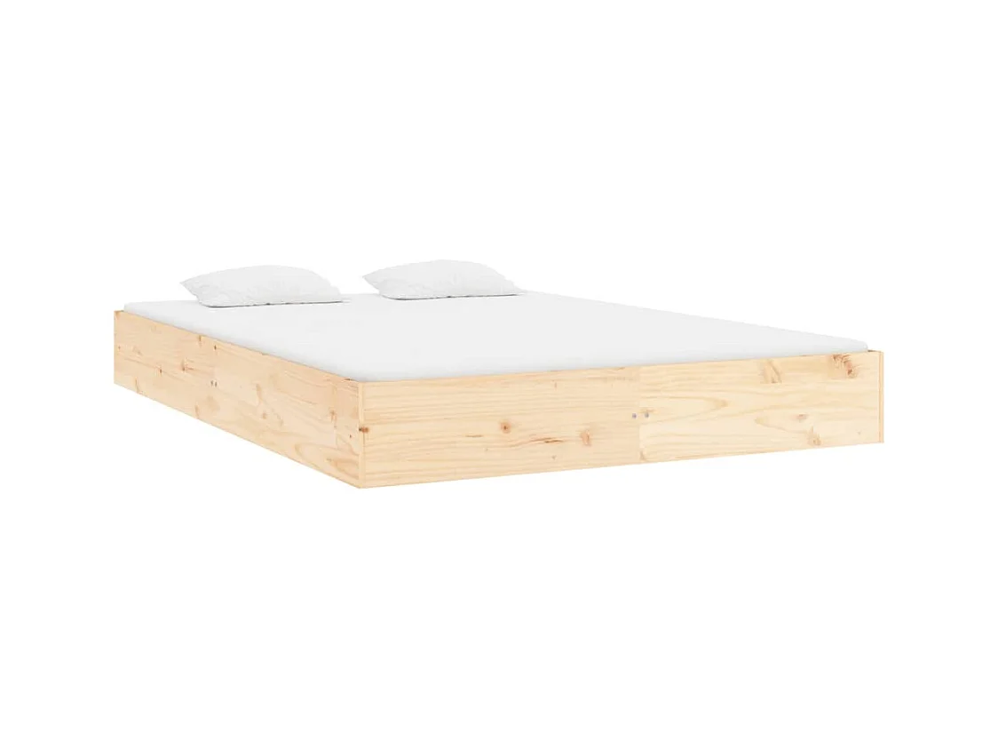 Cadre de lit sans matelas bois massif 140x200 cm
