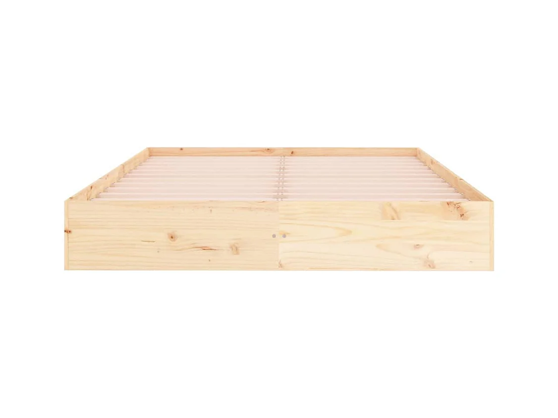 Cadre de lit sans matelas bois massif 140x200 cm
