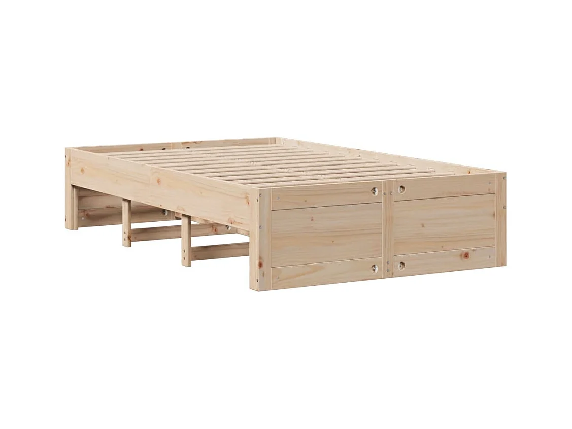 Cadre de lit sans matelas avec tiroirs 120x190 cm bois de pin