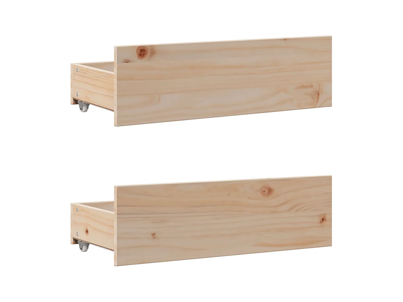 Cadre de lit sans matelas avec tiroirs 120x190 cm bois de pin