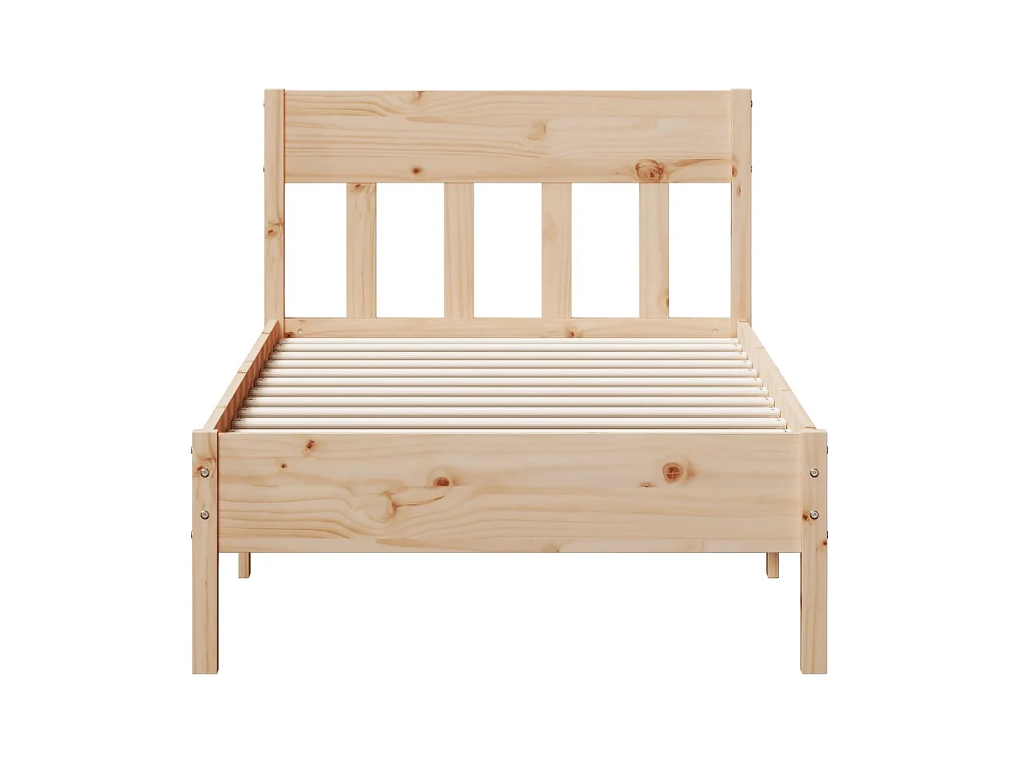 Estructura de cama sin colchón madera maciza pino 75x190 cm
