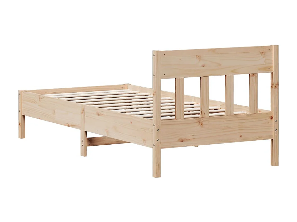 Cadre de lit sans matelas 75x190 cm bois de pin massif