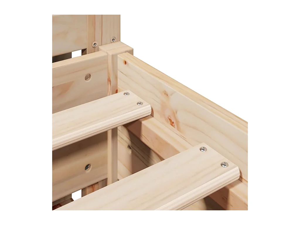 Cadre de lit sans matelas 120x200 cm bois de pin massif