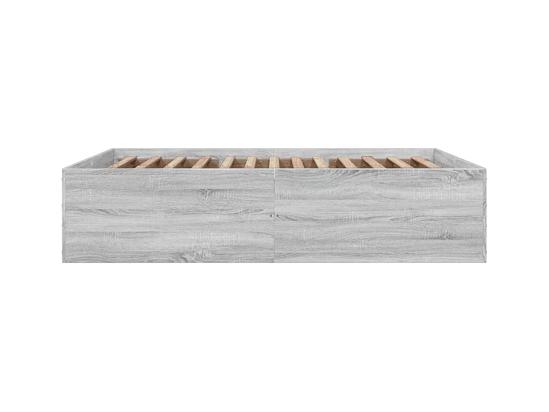 Cadre de lit sans matelas sonoma gris 150x200 cm