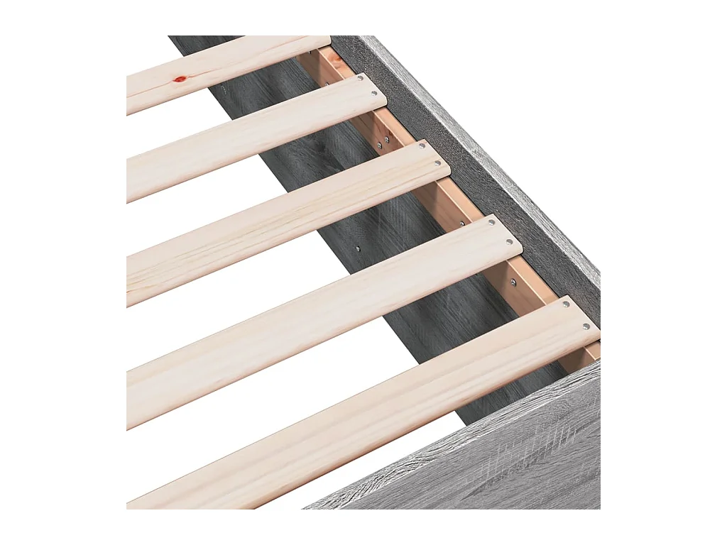 Cadre de lit sans matelas sonoma gris 150x200 cm