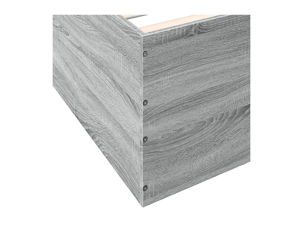 Cadre de lit sans matelas sonoma gris 150x200 cm