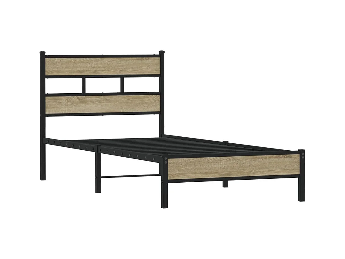 Cadre de lit sans matelas chêne sonoma 100x200 cm