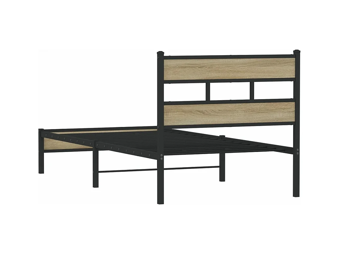 Cadre de lit sans matelas chêne sonoma 100x200 cm