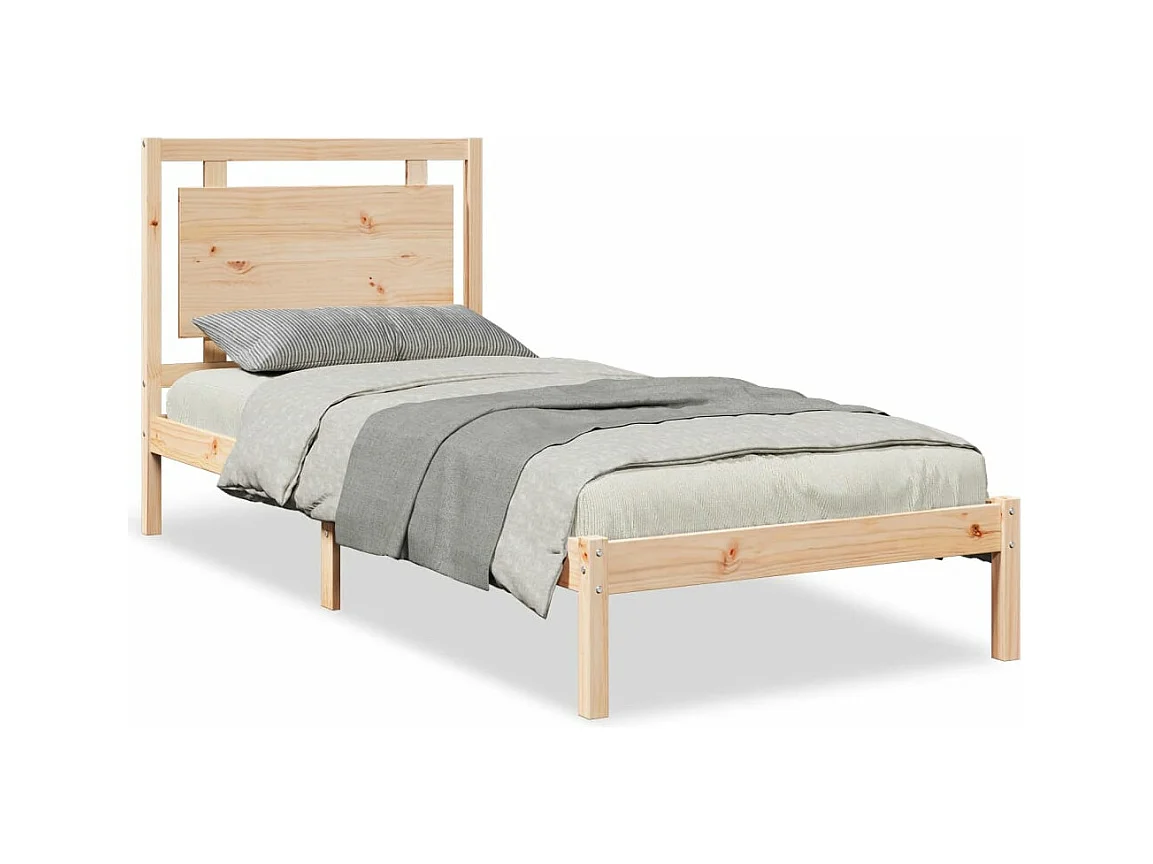 Cadre de lit extra long sans matelas 100x220 cm bois massif
