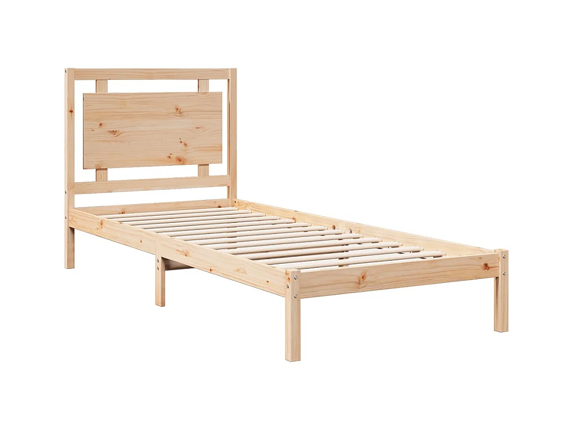 Cadre de lit extra long sans matelas 100x220 cm bois massif