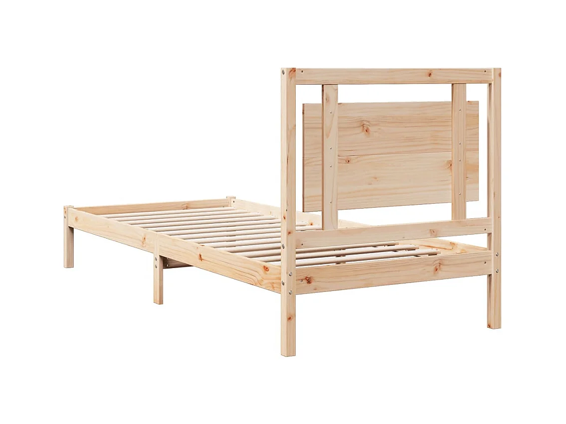 Cadre de lit extra long sans matelas 100x220 cm bois massif