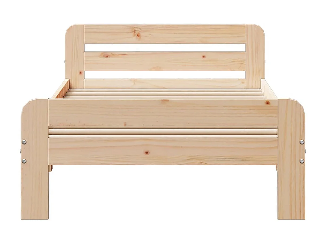 Massivholzbett ohne Matratze 75x190 cm Kiefernholz