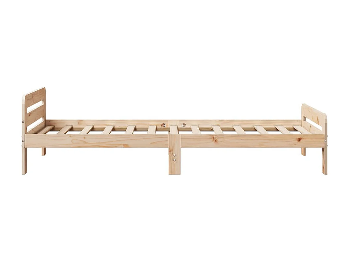 Massivholzbett ohne Matratze 75x190 cm Kiefernholz