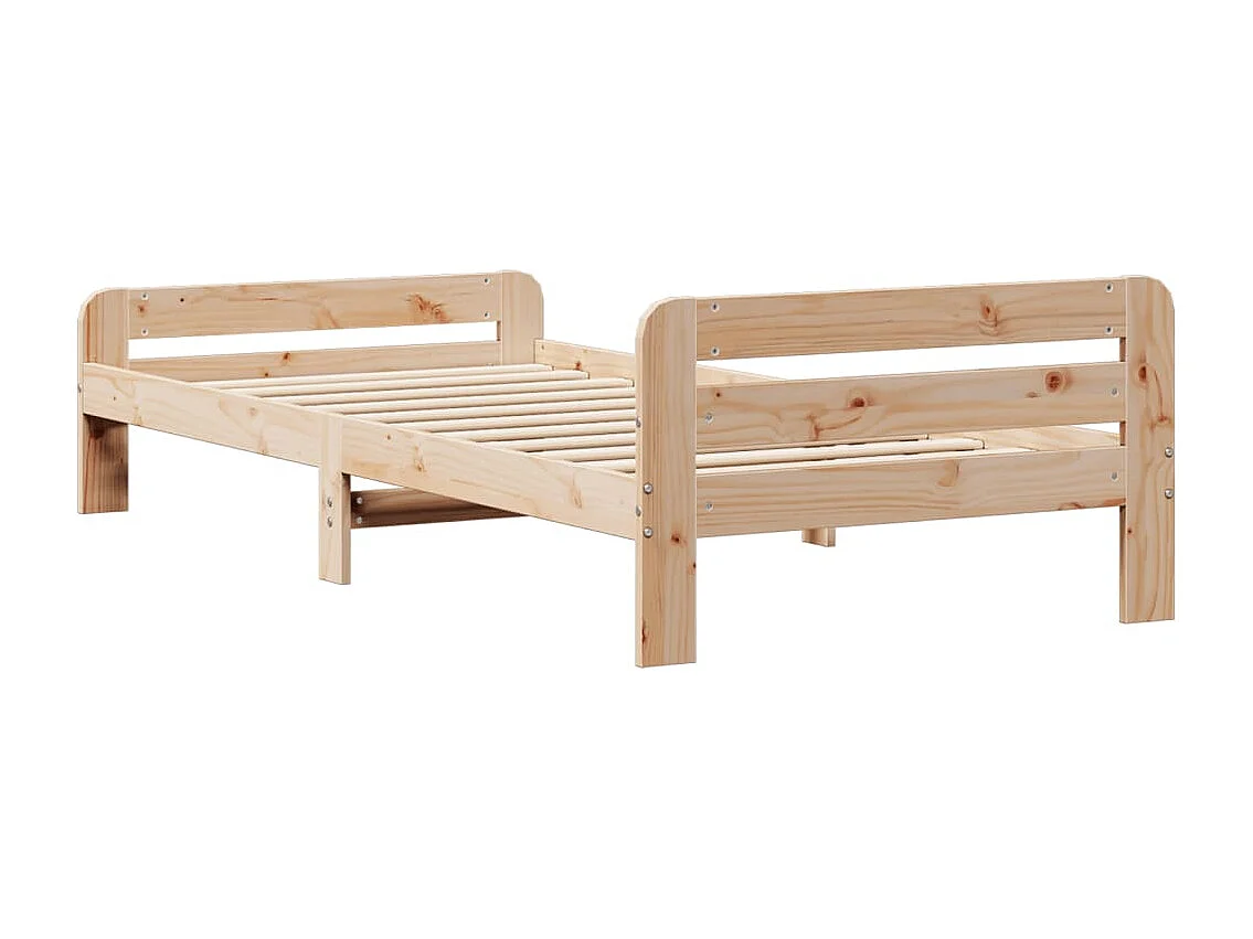 Massivholzbett ohne Matratze 75x190 cm Kiefernholz
